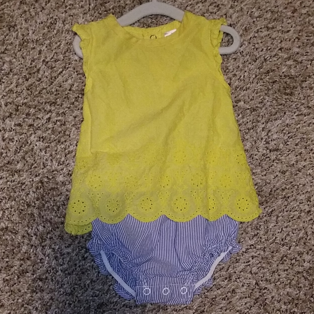 Baby yellow and blue Romper